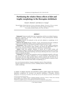 Partitioning the relative fitness effects of diet and trophic morphology