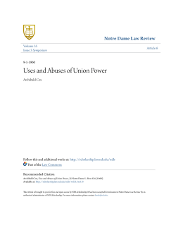 Uses and Abuses of Union Power