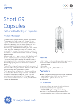 Short G9 Capsules - Electrocomponents