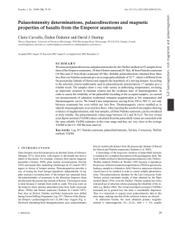 Palaeointensity determinations, palaeodirections and
