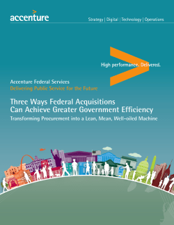Three Ways Federal Acquisitions Can Achieve Greater Government
