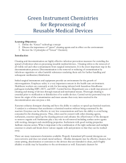 Green Instrument Chemistries