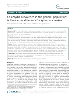 Chlamydia prevalence in the general population