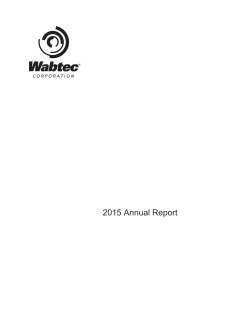 2015 Annual Report - Wabtec Corporation