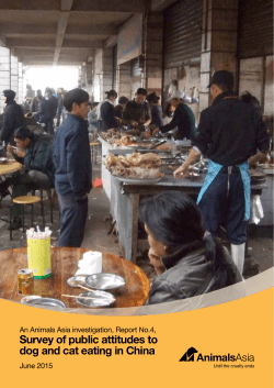Survey of public attitudes to dog and cat eating in China