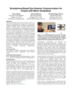 Smartphone-Based Eye Gesture Communication for People with