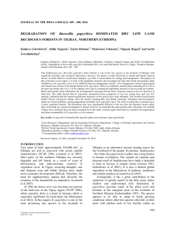 DEGRADATION OF Boswellia papyrifera DOMINATED DRY LOW