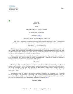 How to Read a Legal Opinion