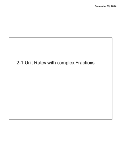 2-1 Unit Rates with complex Fractions