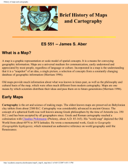 Brief History of Maps and Cartography