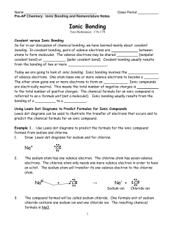Ionic Bonding