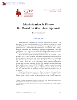 Maximization Is Fine—But Based on What Assumptions? · Econ