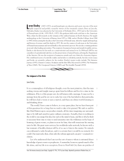 The Judgment of the Birds