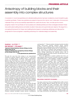 Anisotropy of building blocks and their assembly into complex