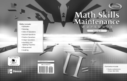 Math Skills Maintenance Workbook, Course 3
