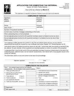 application for homestead tax deferral