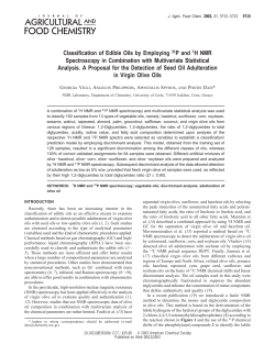 Classification of Edible Oils by Employing 31P and 1H NMR