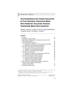 Glycosaminoglycan Characterization by Electrospray Ionization