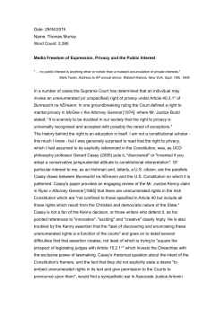 Media Freedom of Expression, Privacy and the Public Interest