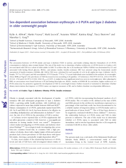 Sex-dependent association between erythrocyte n