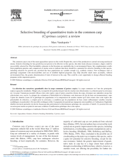 Selective breeding of quantitative traits in the common carp