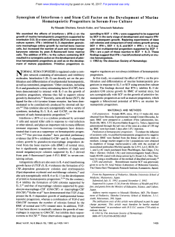 Synergism of Interferon-y and Stem Cell Factor on the Development