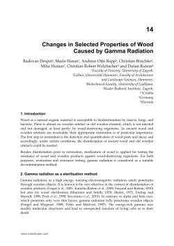 Changes in Selected Properties of Wood Caused by