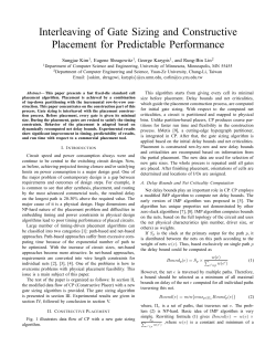Interleaving of Gate Sizing and Constructive Placement for