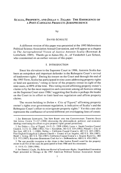 Scalia, Property, and Dolan v. Tigard: The Emergence of a Post