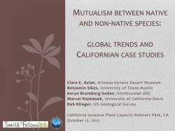 Mutualisms between native and non-native species: global - Cal-IPC