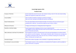 President Role - Casterbridge Speakers