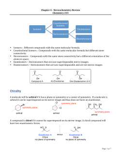Stereochemistry Overview