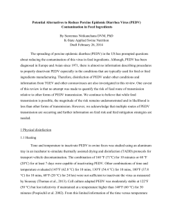 (PEDV) Contamination in Feed Ingredients By Sureemas Nitikancha