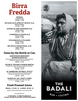 Birra Fredda - Joe Badali`s