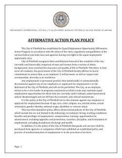 affirmative action plan policy