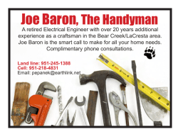 Joe Baron, The Handyman