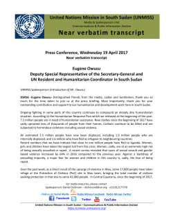 170419 DSRSG press briefing near verbatim transcript