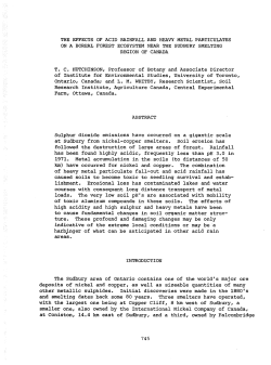 THE EFFECTS OF ACID RAINFALL AND HEAVY METAL