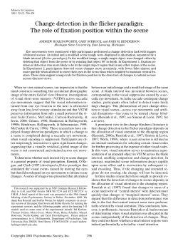 Change detection in the flicker paradigm