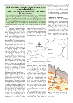 Cloth cultures in prehistoric Europe: the Bronze Age evidence from