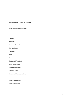 INTERNATIONAL CANOE FEDRATION ROLES AND