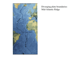 Diverging plate boundaries: Mid