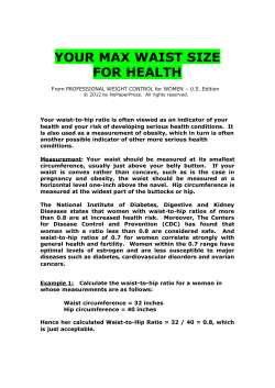 YOUR MAX WAIST SIZE FOR HEALTH