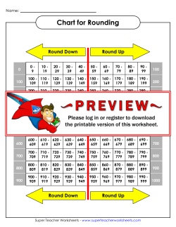Rounding Chart - Super Teacher Worksheets