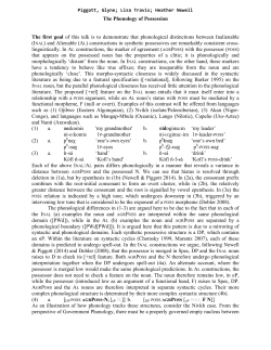 The Phonology of Possession