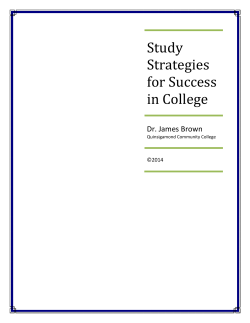 Study Strategies for Success in College