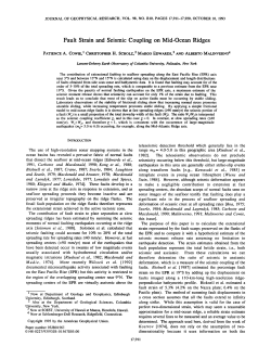Fault Strain and Seismic Coupling on Mid-Ocean Ridges