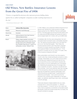 Old Wines, New Battles: Insurance Lessons from the Great Fire of