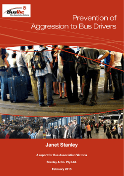 Prevention of Aggression to Bus Drivers