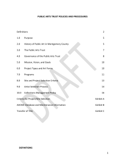 Public Art Policies - Montgomery Planning